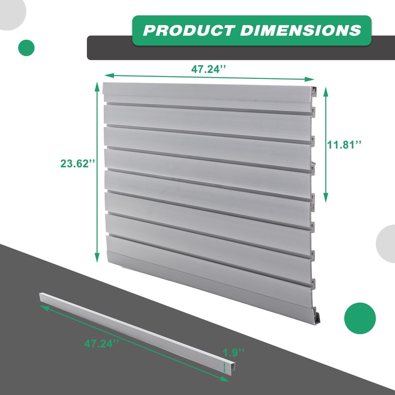 Slatwall Panel Garage Wall Organizer Storage Systems, Wall Mounted PVC