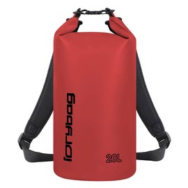 IDRYBAG Waterproof Backpack Dry Bag for Women Men, Floating Bag Dry Backpack 2L/5L/10L/15L/20L, Dry Bags Waterproof for Kayaking, Boating, Canoeing, Rafting, Hiking, Camping christmas 2024 ornament christmas 2024 ornaments - Color: red, Size: 10L