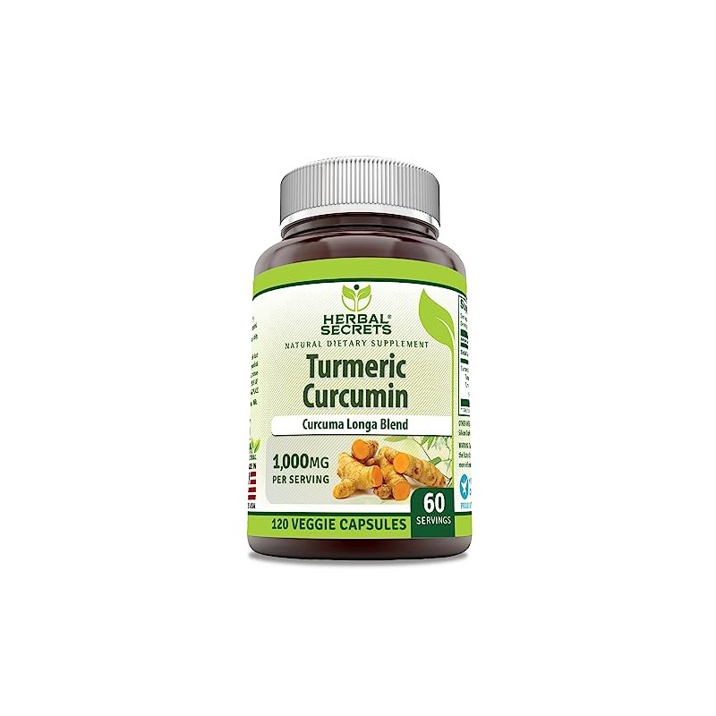 Herbal Secrets Turmeric Curcumin Supplement | 1000 Mg Per Serving
