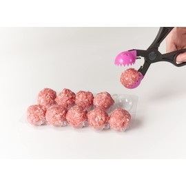 La Croquetera Frikadellenzange Multifunktionswerkzeug Limonengelb - Mit 4 austauschbaren Formen für Kroketten, Frikadellen, Sushi, Bällchen,