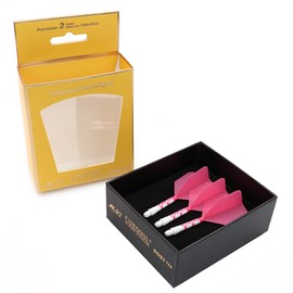 CUESOUL ROST T19 Integrated Dart Shaft and Flights 28mm Pink Big Wing Shape-Say Goodbye to Falling Dart Flight