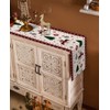 Christmas Table Runner Cotton Linen Dresser Scarves 70In Long, Farm