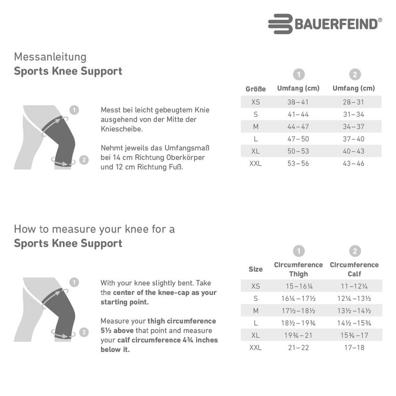 Bauerfeind Kniebandage „Knee Support“ mit Silikonring, Rechts & links tragbar