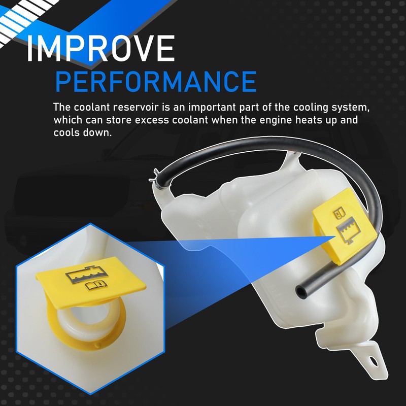 YzusGomumu Engine Radiator Coolant Overflow Reservoir Tank with Cap Compatible