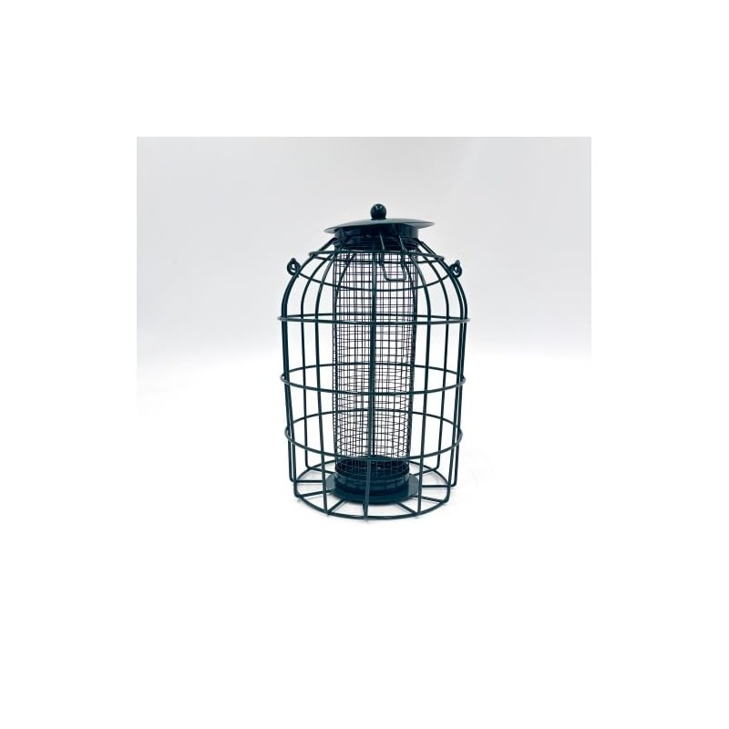 Green Jem Caged Peanut Wild Bird Feeder, Squirrel Proof, Holds
