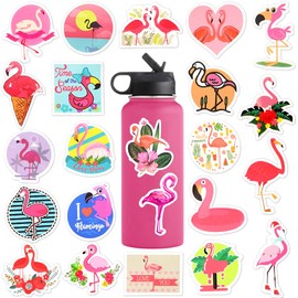 50 Pcs Flamingo Stickers for Water Bottles Flamingo Stickers and Decals for Kids Flamingo Laptop Stickers Waterproof Stickers Packs