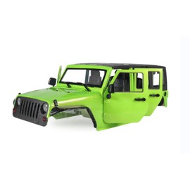 1/10 RC Car Hard Body Shell Kit, Jeep Body, Open Car Shell Kit 313mm Wheelbase for RC Crawler Axial SCX10 90046 90047 RGT EX86100(Light Green)