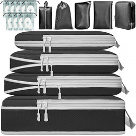 Bolsa Organizador de Viaje para Compresión, TOTEBAG 18PCS Bolsas de Viaje Organizador, Impermeable Bolsas para Viaje Organizadoras, para Maletas, Cosm