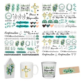 FloraVigo Rub On Sticker Approx. A5 19 x 14 cm Saying Decoration for Birthday, Keraflott, Wedding, Home, Wiping Film for Furniture, Glass, Wood, Photo Album, DIY Decoration, Sticker Aesthetics (4