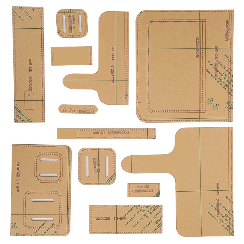 12Pcs Shoulder Bag Acrylic Template Leather Pattern DIY HandMade Drawing