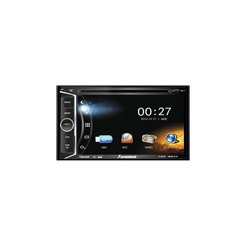 Farenheit TI-623B 2-DIN Multi Media Source Unit (With 6.2" LCD/Bluetooth)