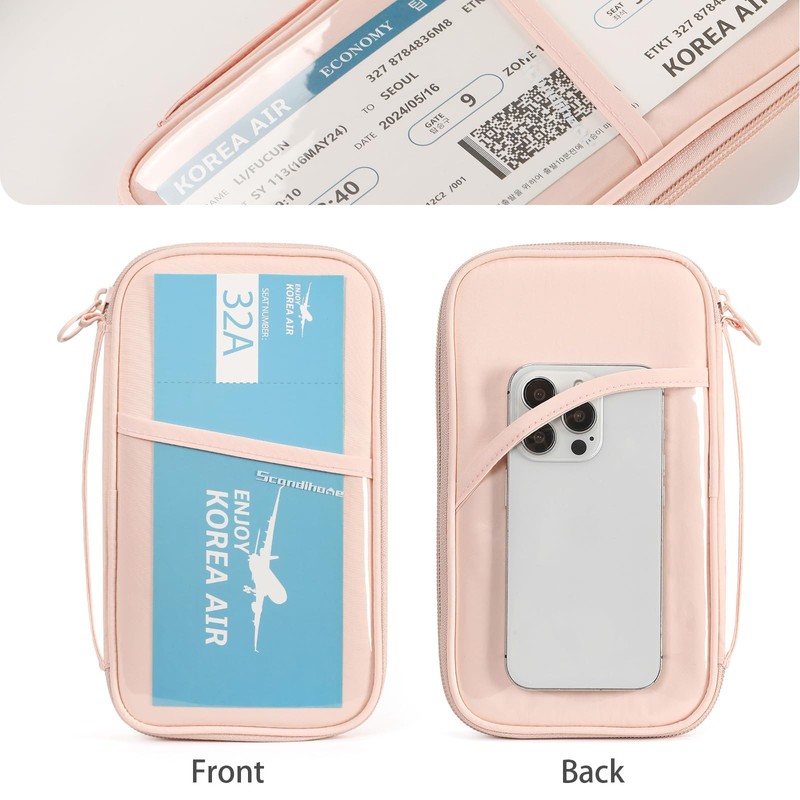 SEPWIK Travel Passport Wallet RFID Family Passport Holder with Hand