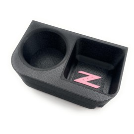 SpyderBands Cup Holder Compatible with Nissan 350Z 2003-2009 (Black with Pink Z)