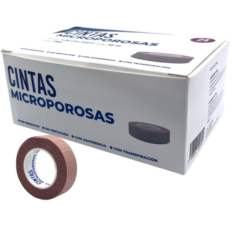 Cintas Microporosas de Tela No Tejida, Ancho 1,25 cm, Largo