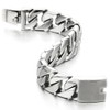 COOLSTEELANDBEYOND Masculine Mens Stainless Steel Large Link Curb Chain Bracelet,