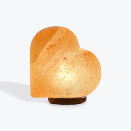 Himalayan Salt Heart Lamp 7 inches (6-7 lbs), Includes Lamp Dimmer and Light Bulb - Natural Salt Lamp