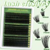 HOHADBR Lash Clusters Wispy Lash Extension 60D+80D+100D Thick Volume Individual