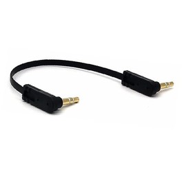 Kework 6 Inch 3.5mm Stereo Jack Audio Cable, 90 Degree Angle to 90 Degree Angle 1/8" 3.5mm TRS Male Plug AUX Cord for Headphone, Headset, Car Audio, Home Audio, 1 Pack