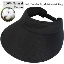 2PCS Wide Brim Sun Visor Hat Women Large UV Protective Golf Beach Cap, Design in Korea