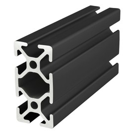 8020, 25-2550, 25 Series 25mm x 50mm T-Slotted Aluminum Extrusion DIY Extruded Linear Slot Bar Rail Metric 80/20 (Black Anodize, 455mm Long)