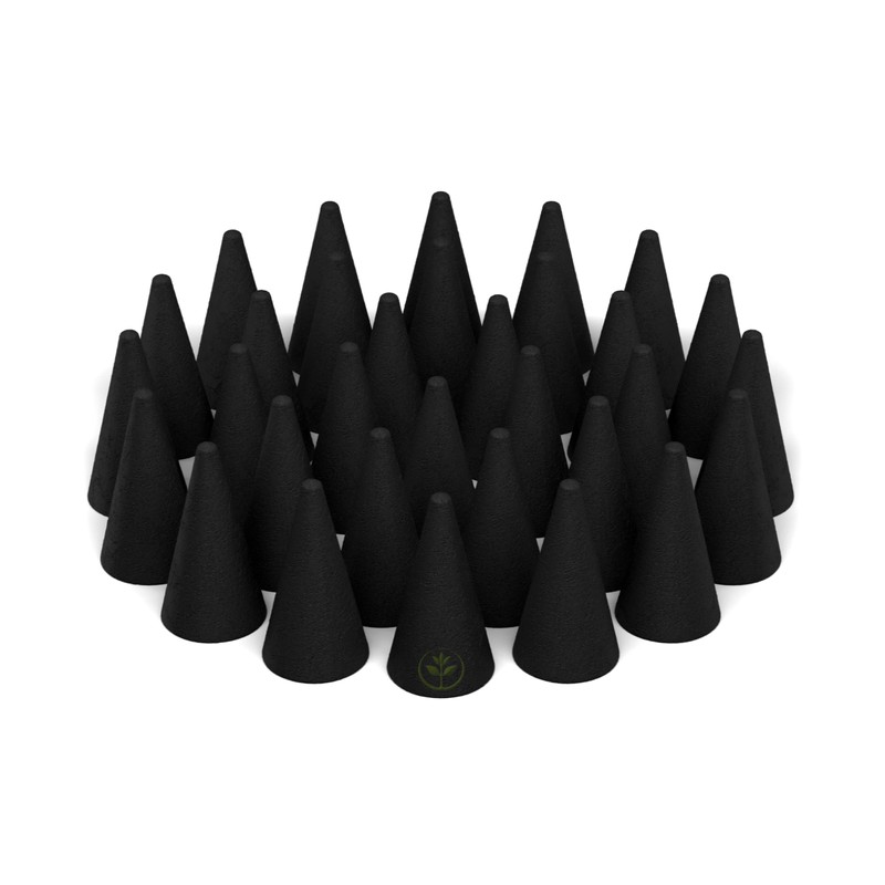 50 Unscented Charcoal Incense Cones 1" TOPFLOW - 100% Natural