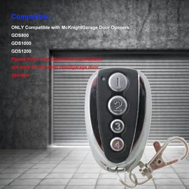 Garage Remote Compatible with Doorworks Roller Door DC800N DC1200N Garage Door Remote Replacement 433.92 MHz Rolling Code Remote Control 2 pcs