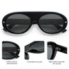 SOJOS Trendy Flat Top Polarized Sunglasses for Women Men Retro