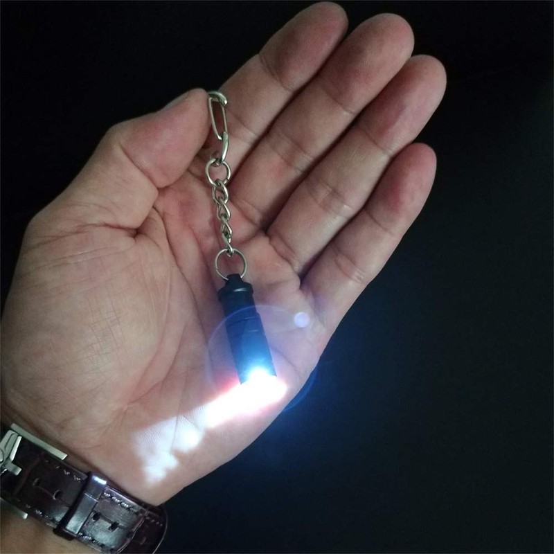 Super Mini Small Tiny Keychain Flashlight, Smallest Bright Key Ring