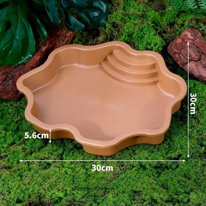 Turtle Bathing Pool, Reptile Feeding Dish Water Pot, Landscape Fish
