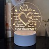 QYMCAT Sister Gifts - to My Sister Night Light, Gifts