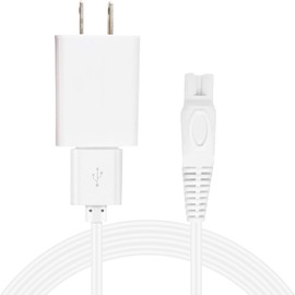USB Charger and 5V 2A Wall Adapter Compatible with Touch Women Shaver – Power Supply Cord for Electric Trimmer (NOT for Body Razor and Nu Razor)