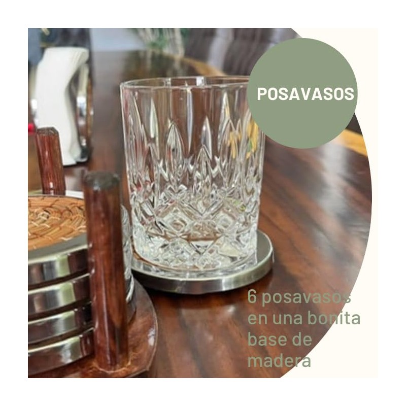 6 Posavasos de Ocoxal, 10 cm dimetro