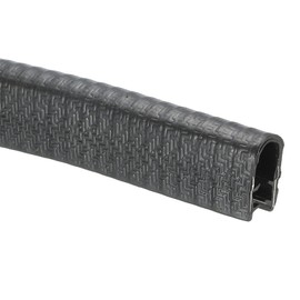 TOP-VIGOR Black U Channel Rubber Edge Trim 19 x 12mm, 6.56Ft/2M U Shape Edge Protector with Steel Clips, Flexible Rubber Edge Trim for Door Panel, Metal, Car, Furniture Edging Strip