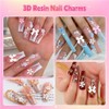 Homiliky 3D Nail Art Charms Collection - AB Rhinestones, Flat