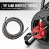 POPULO 75FT Drain Cleaner Replacement Cable – 1/2 Inch Heavy-Duty