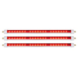 LumiaStar 3 Pack 8W 12" LED T5 Red Visible Light Tube Replace Fluorescent F15T5HO face Tube Directly to Upgrade Your Tabletop Facial Unit