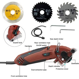 Multifunction Corded Mini Circular Saw Machine Set, 400W High Powered cordless circular saw Machine, Professional Compact Rotorazer Saw for Cut Drywall,Tile, Metal