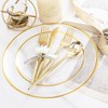 LIYH 360 Pcs Heavyduty Gold Plastic Silverware Set - Elegant