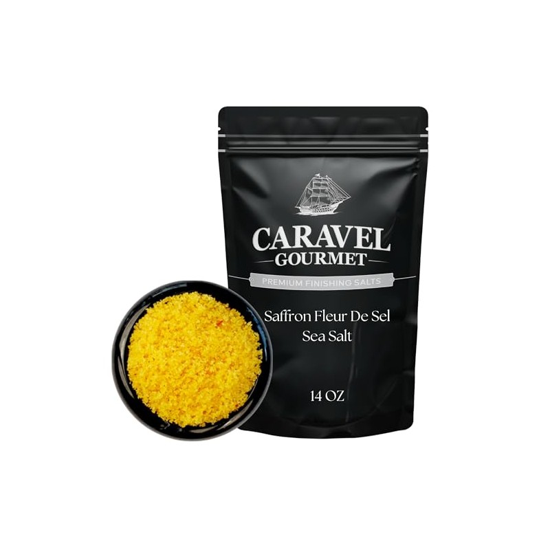 Saffron Fleur de Sel Sea Salt - Refill Pouch