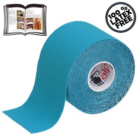 ALPIDEX 5 Rollen Kinesiologie Tape 5m x 5cm Viele Farben Anwendungsbroschüre Elastisch Wasserfest Hautfreundlich Physio Muskel Tape Set, Farbe:hellblau