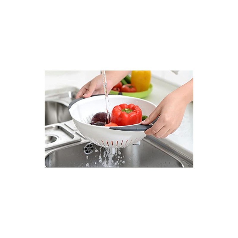 Royal Cuisine Plastic Colander Fruit Washing Basket Deep Food Strainer
