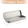 GLADFRESIT Metal Rectangular Pencil Case, Empty Hinged Tin Box for