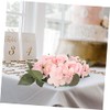 LIFKOME 3piezas Anillo De Vela Flores Artificiales De Rosas para