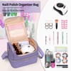 CUBETASTIC Nail Polish Organizer Case, Nail Supplies Storage Box Holds