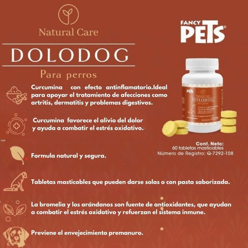 Auxiliar Dolor Perro Dolodog C/antioxidantes 60pz Fancypets