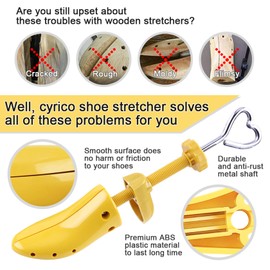 cyrico Shoe Stretcher Women 4-way Shoe Expander Widener Shoe Tree Shape for Wide Feet
