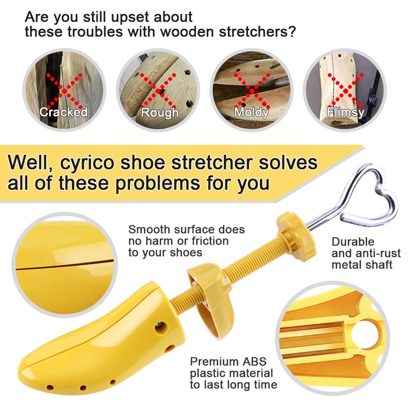 cyrico Shoe Stretcher Women 4-way Shoe Expander Widener Shoe Tree
