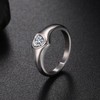 Oidea Engagement Rings for Women: Heart Shaped Cubic Zirconia Rings