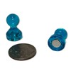 24 Blue Push Pin Magnets - Perfect Magnet Set for