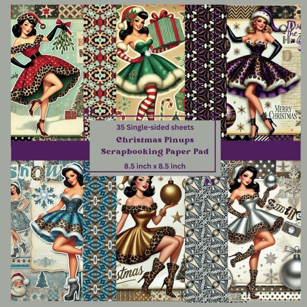 Christmas Pinups Scrapbooking Paper Pad